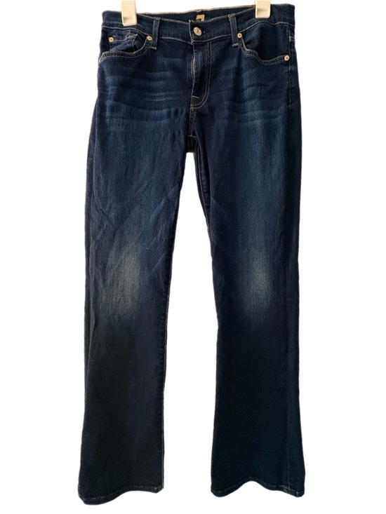 7 For All Mankind Denim - 7 For All Mankind Mid-Rise Bootcut Dark Indigo Blue Jeans Size 30